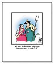 Load image into Gallery viewer, We got a nice postcard from those little green guys in the U.F.O.