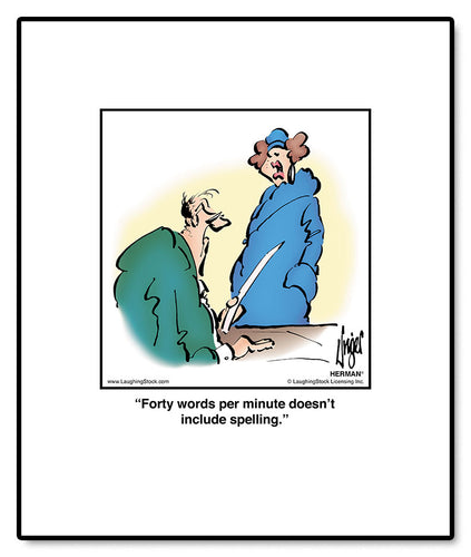 Forty words per minute doesn’t include spelling.