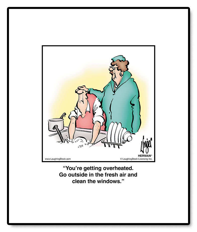 You’re getting overheated. Go outside in the fresh air and clean the windows.