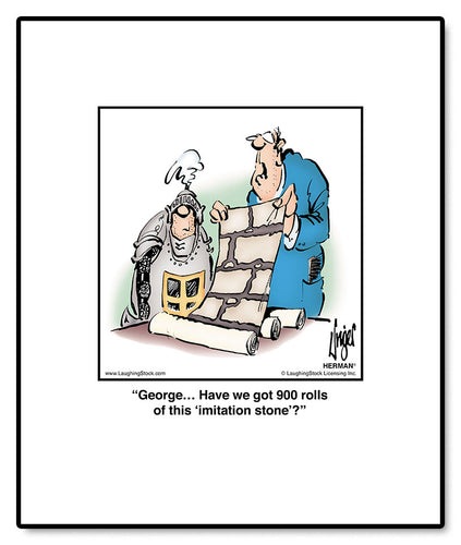 George… Have we got 900 rolls of this ‘imitation stone’?