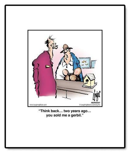 Think back… two years ago… you sold me a gerbil.