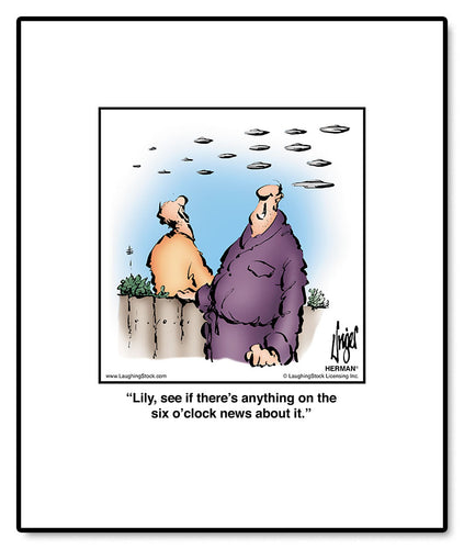 Lily, see if there’s anything on the six o’clock news about it.