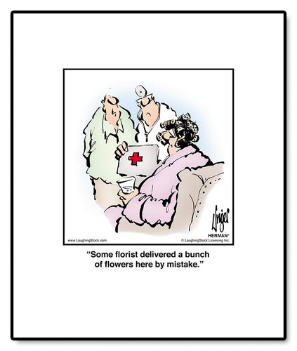 Some florist delivered a bunch of flowers here by mistake.