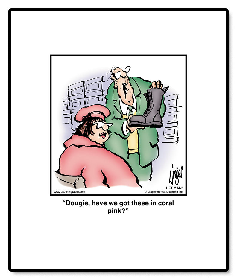 Dougie, have we got these in coral pink?