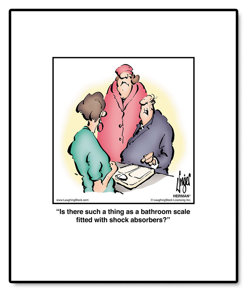 Is there such a thing as a bathroom scale fitted with shock absorbers?