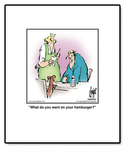 What do you want on your hamburger?
