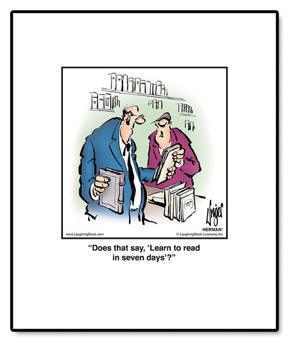 Does that say, ‘Learn to read in seven days’?