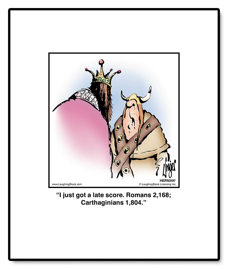 I just got a late score. Romans 2,168; Carthaginians 1,804.