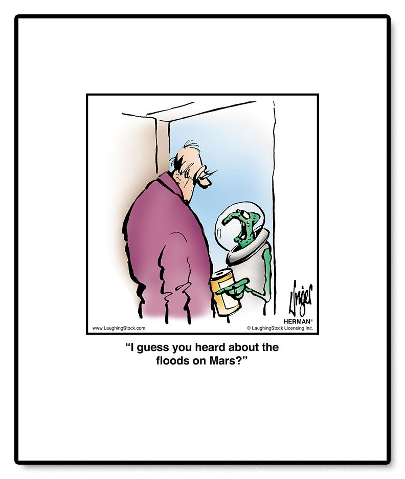 I guess you heard about the ﬂoods on Mars?