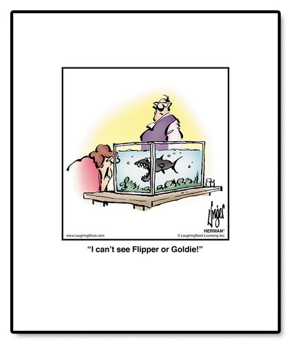 I can’t see Flipper or Goldie!