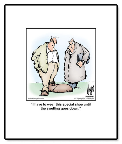 I have to wear this special shoe until the swelling goes down.