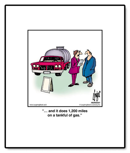 … and it does 1,200 miles on a tankful of gas.