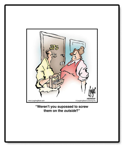 Weren’t you supossed to screw them on the outside?