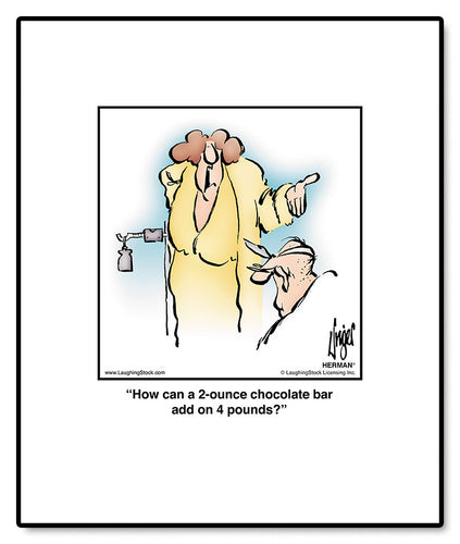 How can a 2-ounce chocolate bar add on 4 pounds?