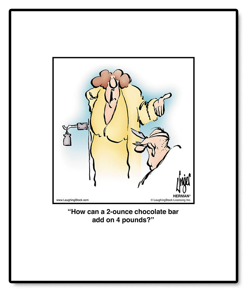 How can a 2-ounce chocolate bar add on 4 pounds?