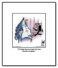 Load image into Gallery viewer, I’ll trade the ice cream for two chunks of apple.