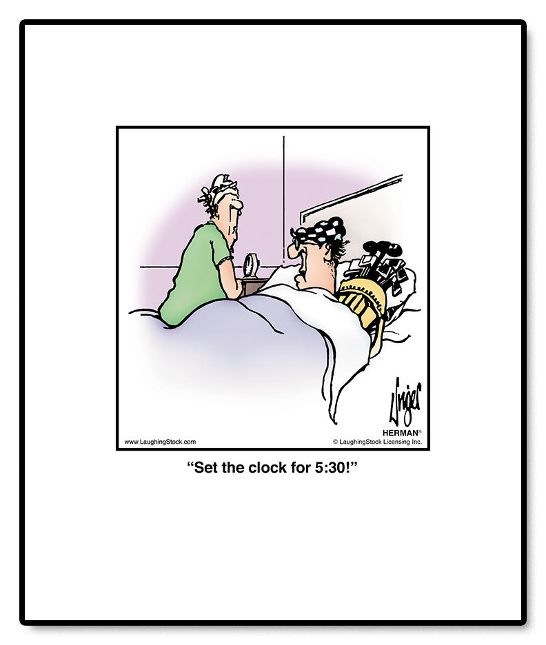 Set the clock for 5:30!