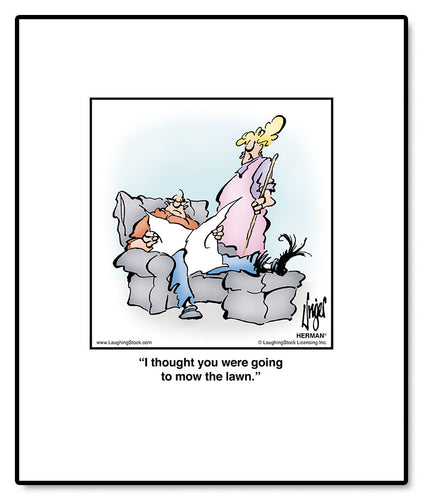 I thought you were going to mow the lawn.