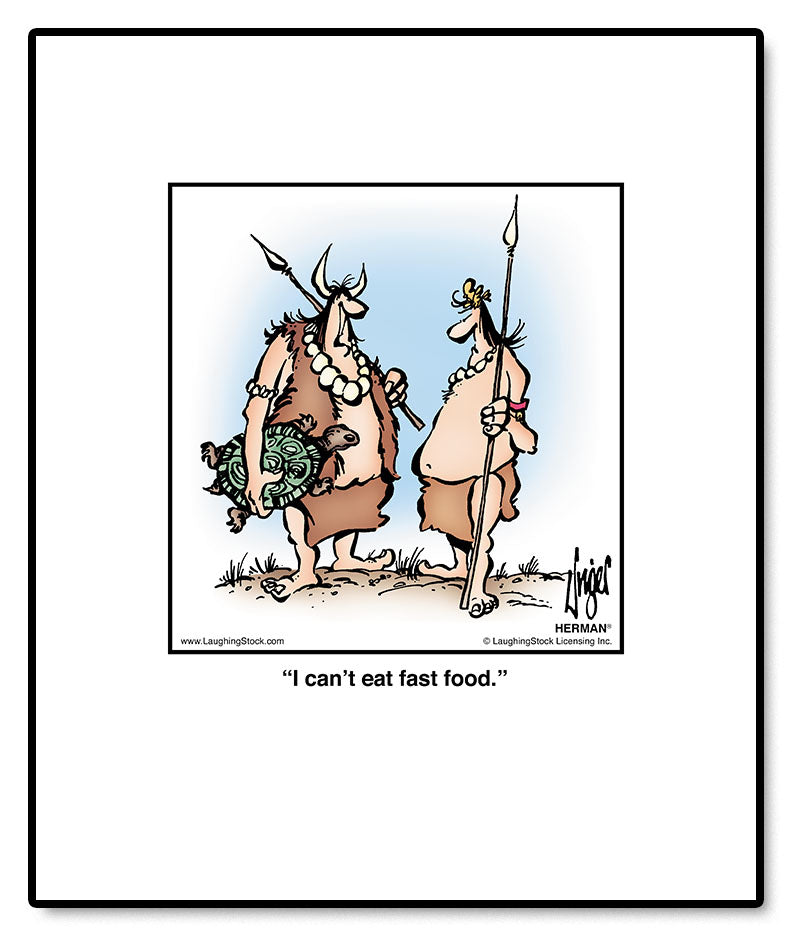 I can’t eat fast food.