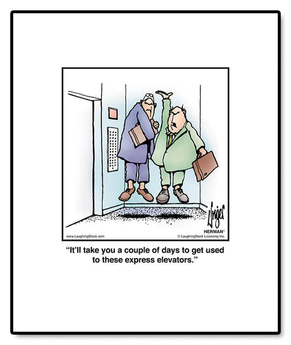 It’ll take you a couple of days to get used to these express elevators.