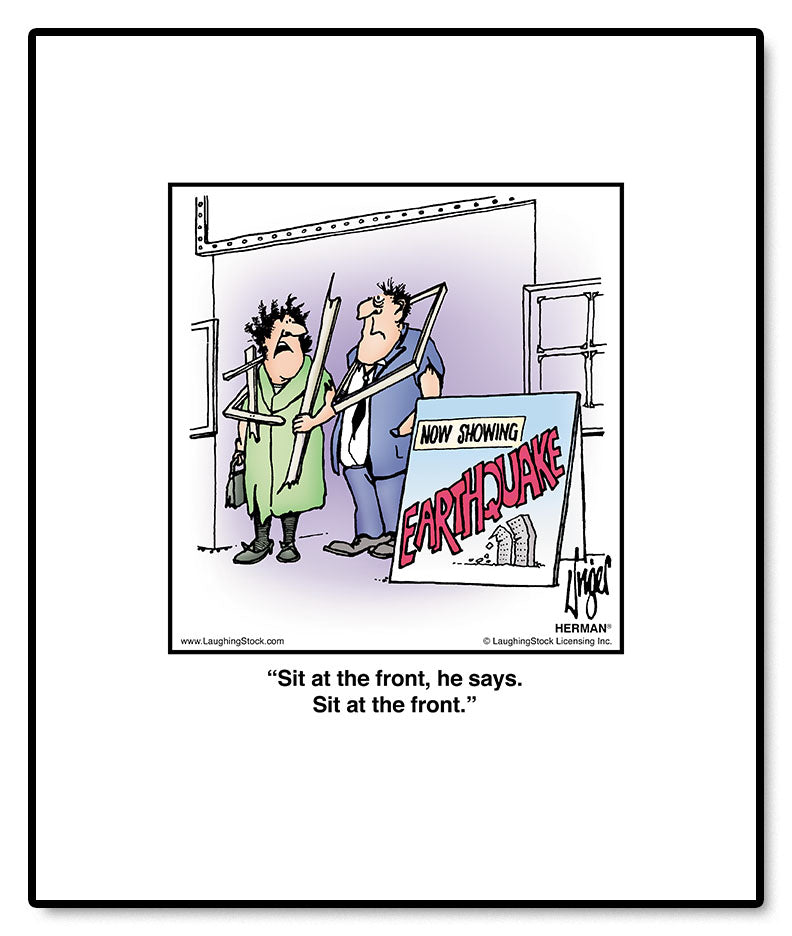 Sit at the front, he says. Sit at the front.