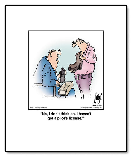 No, I don’t think so. I haven’t got a pilot’s license.