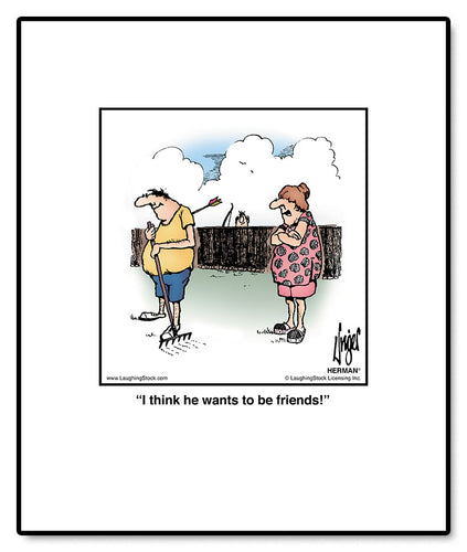 I think he wants to be friends!