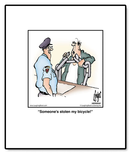 Someone’s stolen my bicycle!