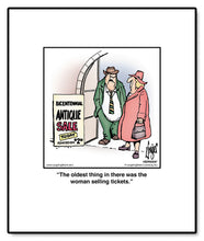 Load image into Gallery viewer, The oldest thing in there was the woman selling tickets.