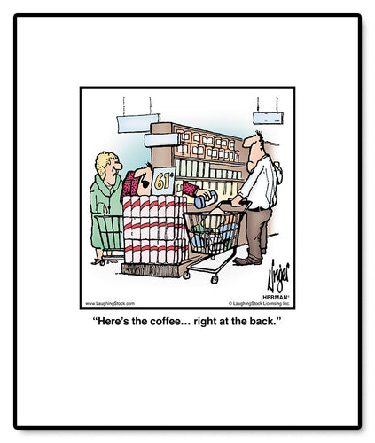 Here’s the coffee… right at the back.