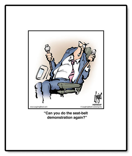 Can you do the seat-belt demonstration again?