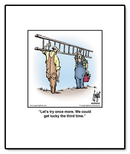 Let’s try once more. We could get lucky the third time.