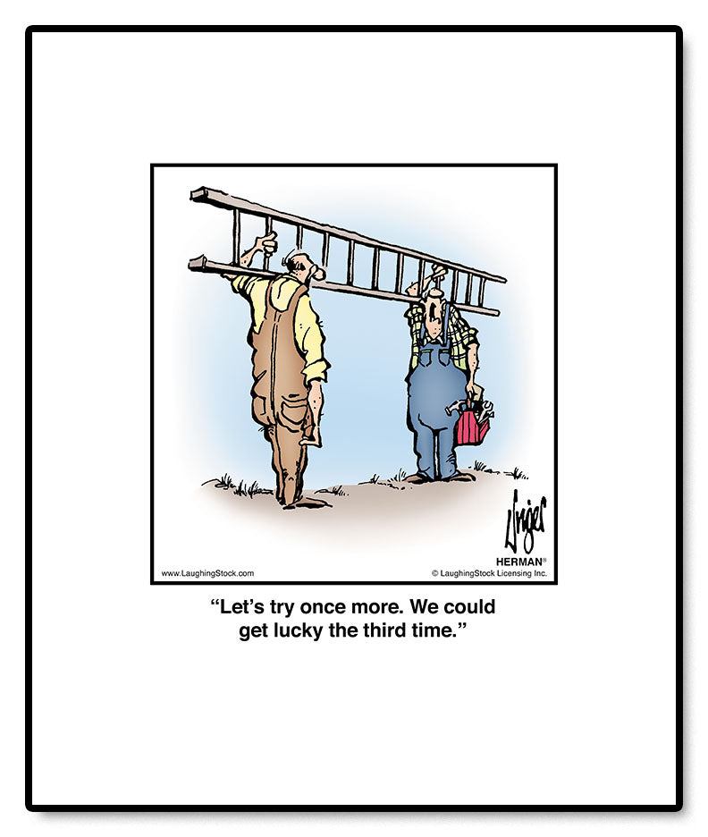 Let’s try once more. We could get lucky the third time.