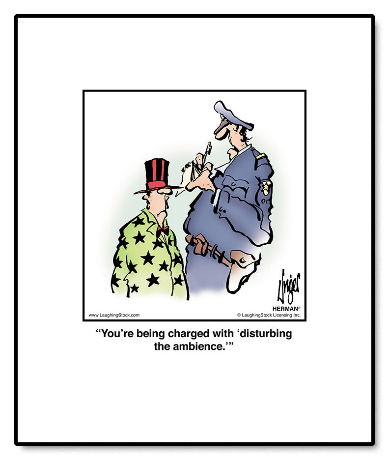 You’re being charged with ‘disturbing the ambience.’