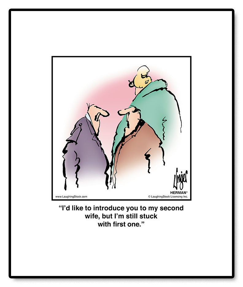 I’d like to introduce you to my second wife, but I’m still stuck with first one.