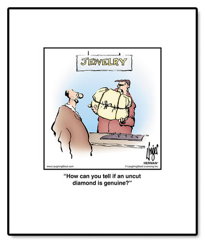 How can you tell if an uncut diamond is genuine?