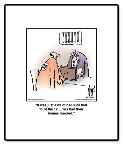 It was just a bit of bad luck that 11 of the 12 jurors had their homes burgled.