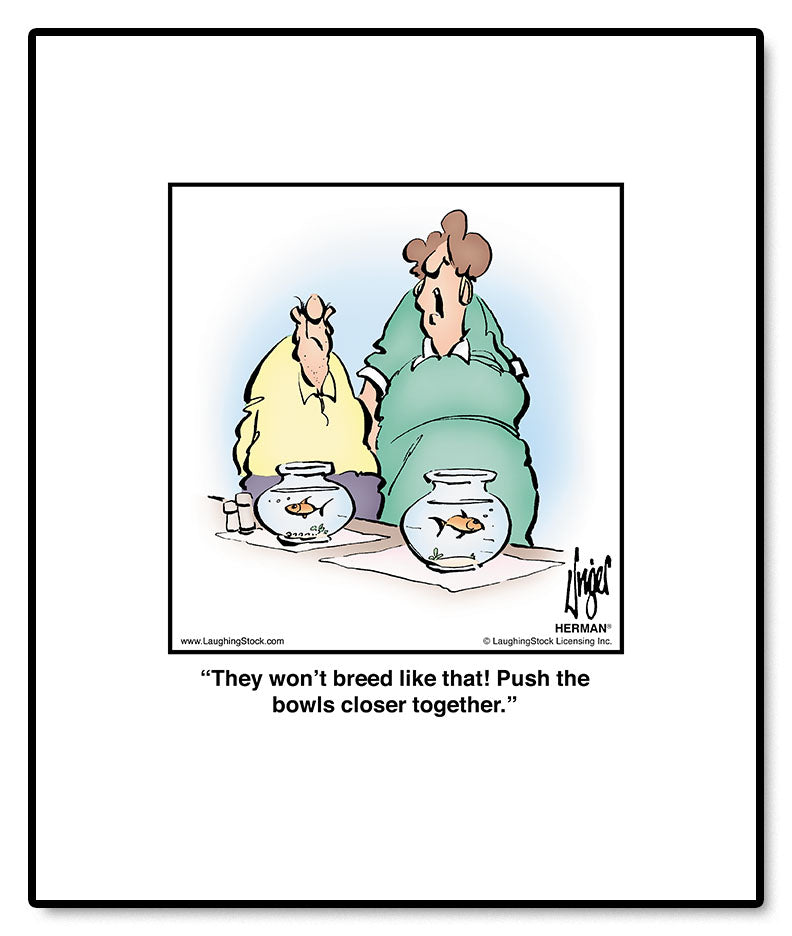 They won’t breed like that! Push the bowls closer together.