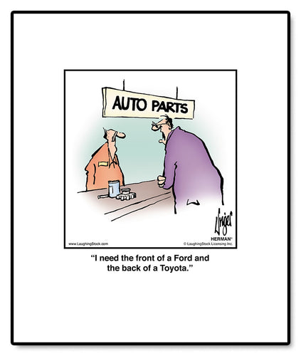 I need the front of a Ford and the back of a Toyota.