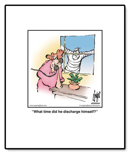 What time did he discharge himself?