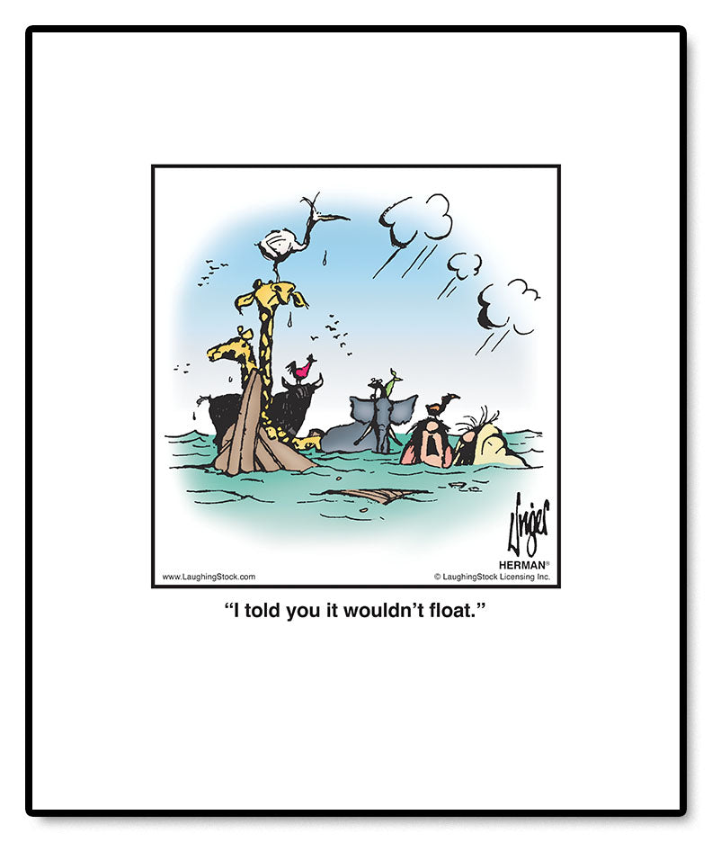 I told you it wouldn’t float.