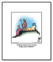 Load image into Gallery viewer, Getting ready for the annual sheep count, Mildew?