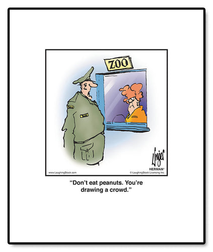 Don’t eat peanuts. You’re drawing a crowd.