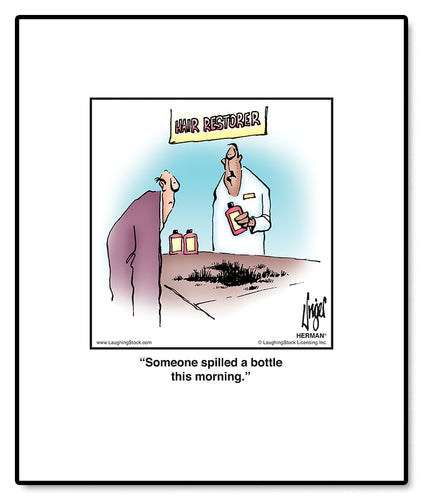 Someone spilled a bottle this morning.