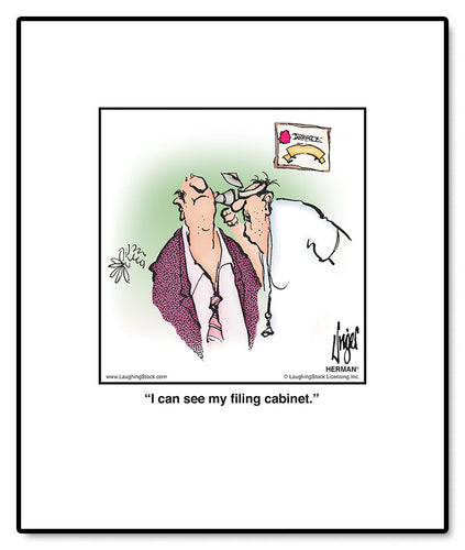 I can see my filing cabinet.