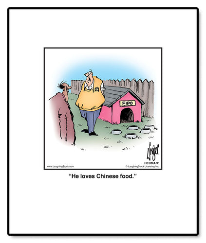 He loves Chinese food.