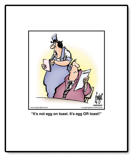 It’s not egg on toast. It’s egg OR toast!