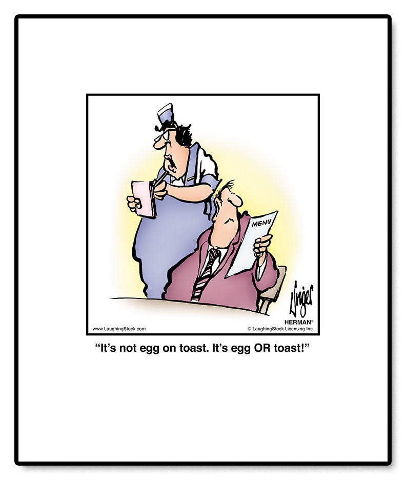 It’s not egg on toast. It’s egg OR toast!
