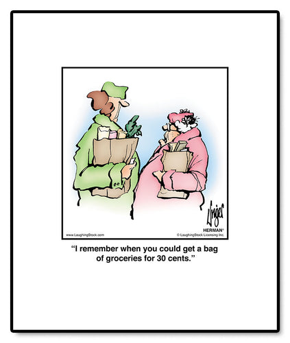 I remember when you could get a bag of groceries for 30 cents.