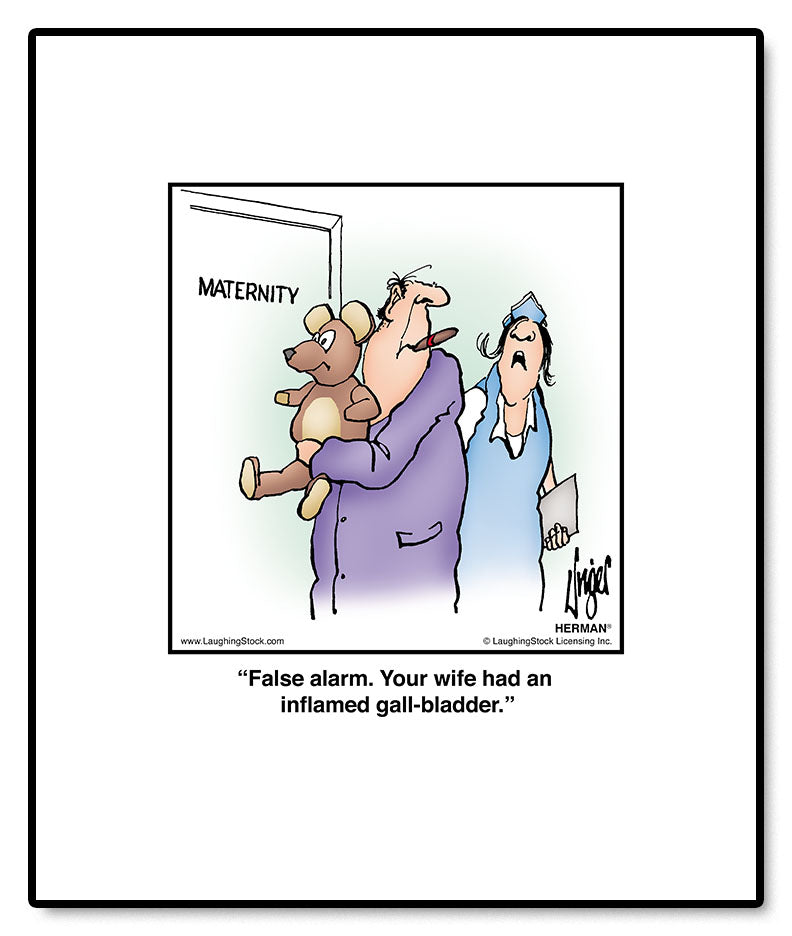 False alarm. Your wife had an inflamed gall-bladder.